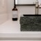 Novatto Square Black Granite Vessel Sink with Chiseled Exterior NOSV-ANSQ - alternate 2
